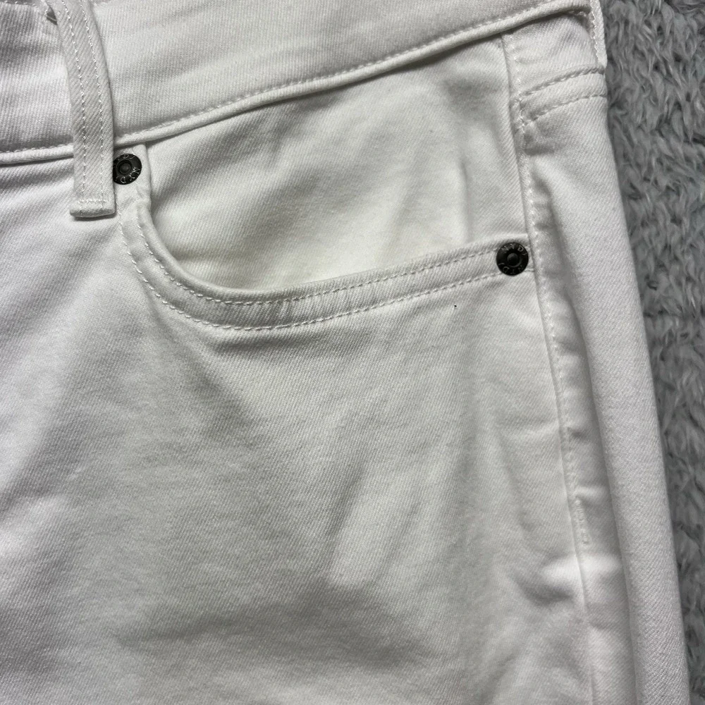 NYDJ Jeans Womens 8 White Marilyn Straight Crop‎ Lift Tuck Technology Coastal